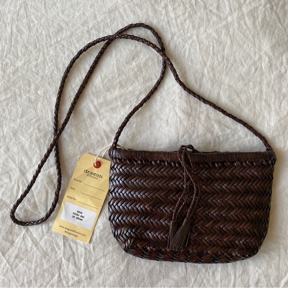 Dragon Diffusion Handbags - NWT Dragon Diffusion Minsu Crossbody Bag Dark Brown